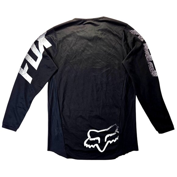 Fox Racing Blackout Long Sleeve Jersey S Adult  Black With White Graphics - Picture 3 of 8